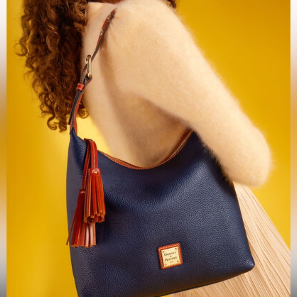 Dooney & Bourke Brown Leather Pebble Grain Paige Sac Hobo‎ Bag - Picture 7 of 16